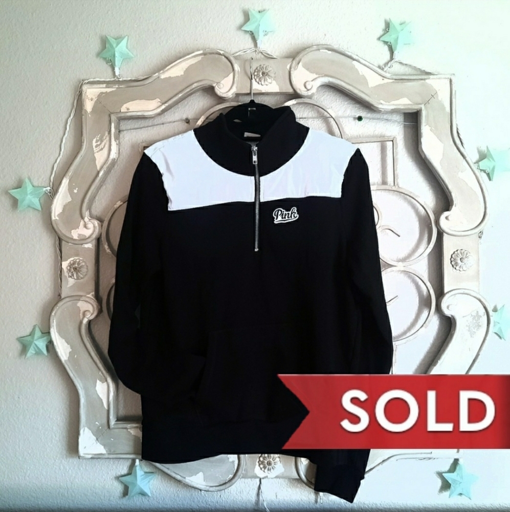 ☆SOLD☆ VS PINK Color Quarter-Zip Pullover LG